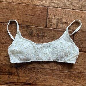 Aerie Crochet Scoop Neckline Bikini Top (S)
